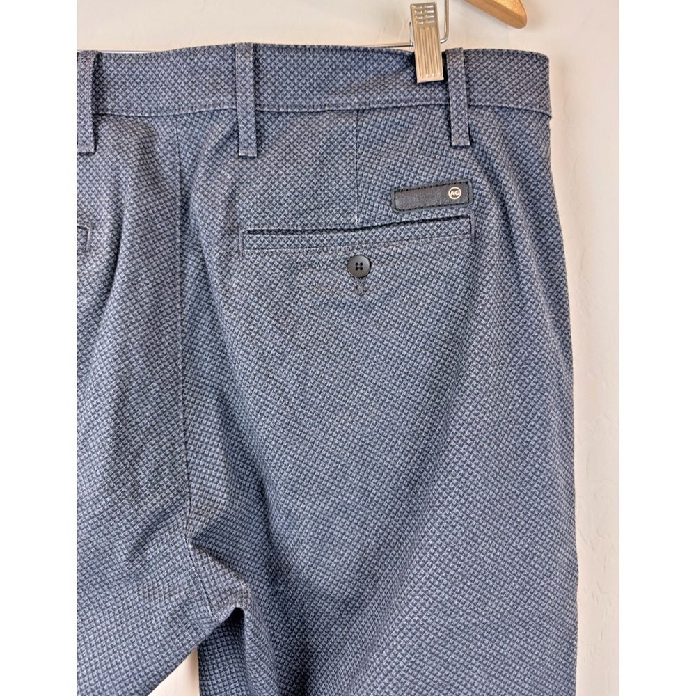 AG Adriano Godschmeid Marshall Modern‎ Slim Trouser Chino 36/33 Blue Check - Picture 7 of 9
